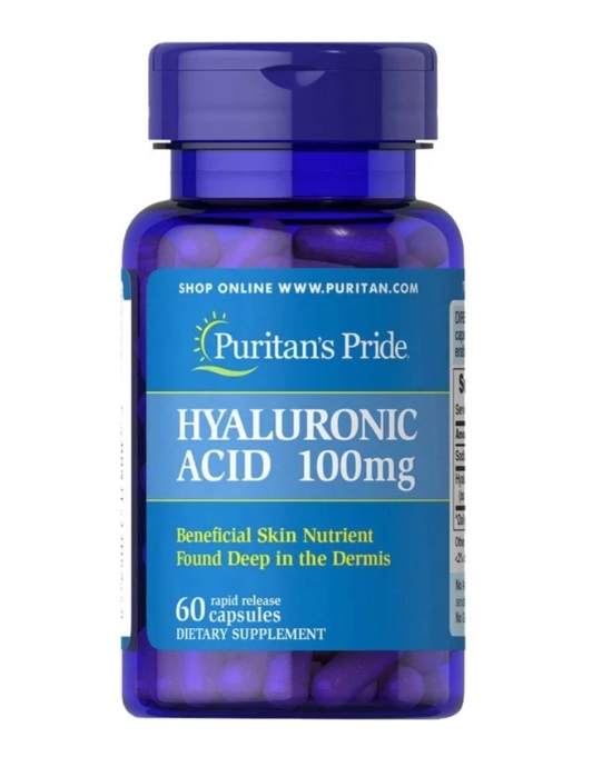 Гиалуроновая кислота Puritan's Pride Hyaluronic Acid 100 мг, 60 капсул