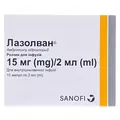 Лазолван для інфузій розчин д/інф. 15 мг/2 мл по 2 мл №10 в амп.