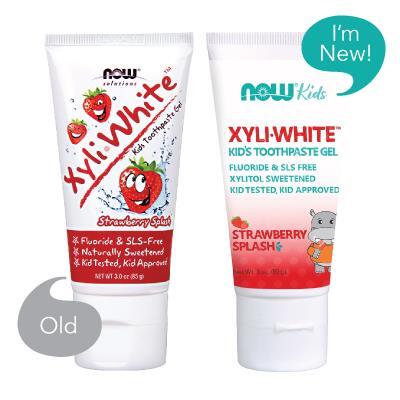Зубная паста-гель NOW Kids Xyli White Strawberry детская, 85 г