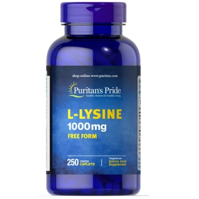 Аминокислота L-Лизин Puritan's Pride L-Lysine Free Form 1000 мг, 250 каплет