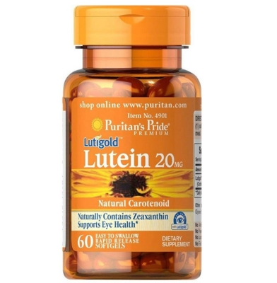 Лютеин Puritan's Pride Lutein 20 мг, 60 капсул