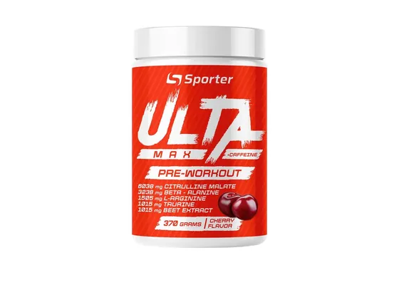 Передтренувальний комплекс Sporter Ulta Max Pre-Workout + Caffeine вишня, 370 г