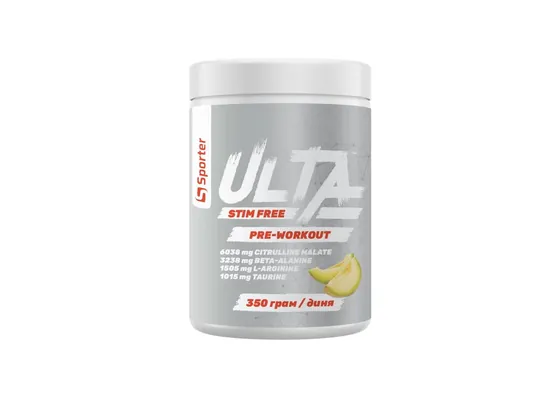 Передтренувальний комплекс Sporter Ulta Stim Free Pre-Workout диня, 350 г
