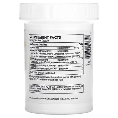 Пробиотики для женщин Thorne Research Women's Daily Probiotic, 30 капсул
