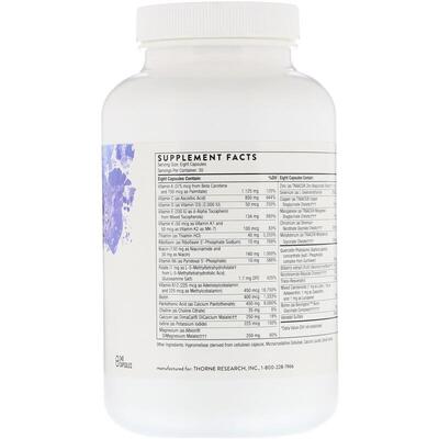 Мультивитамины экстра Thorne Research Advanced Nutrients, 240 вегетарианских капсул