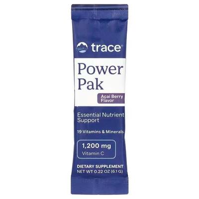 Электролиты Trace Minerals Electrolyte Stamina Power Pak со вкусом ягоды асаи, 30 пакетов