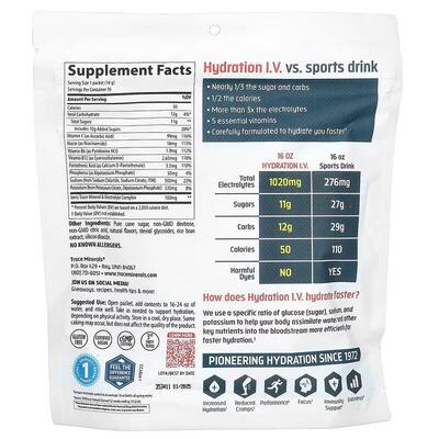 Електроліти Trace Minerals Electrolyte Drink Paks малиновий та лимонадний смак, 16 пакетів по 16 г