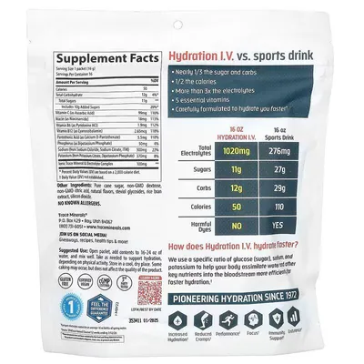 Електроліти Trace Minerals Electrolyte Drink Paks малиновий та лимонадний смак, 16 пакетів по 16 г