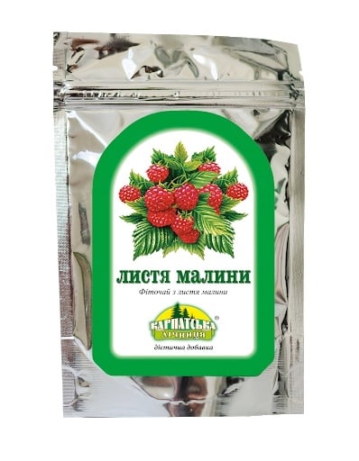 Фиточай Карпатская лечебница листья малины по 25 г в пач.