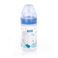Бутылочка Nuk Classic First Choice с соской из силикона, 1 размер, голубая, 150 мл