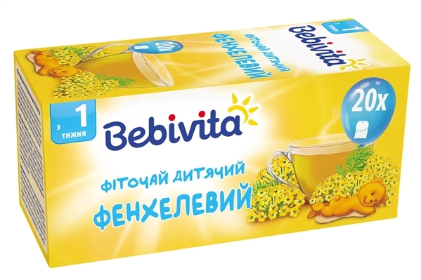 Фіточай Bebivita дитячий фенхелевий, 20 фільтр-пакетів х 1,5 г