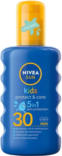 Спрей сонцезахисний Nivea Sun Kids SPF30 Захист та догляд дитячий (85403), 200 мл