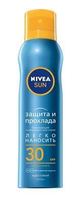 Спрей солнцезащитный Nivea Sun Защита и прохлада, SPF 30 водостойкий, 200 мл