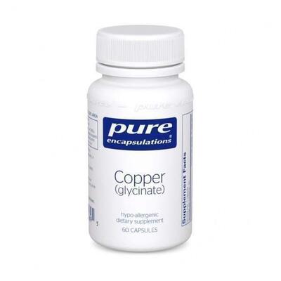 Мідь (гліцинат) Pure Encapsulations Copper (glycinate), 60 капсул