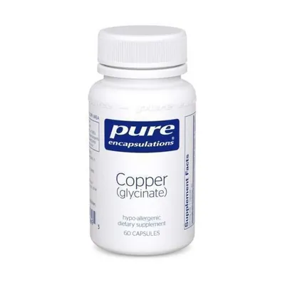 Мідь (гліцинат) Pure Encapsulations Copper (glycinate), 60 капсул