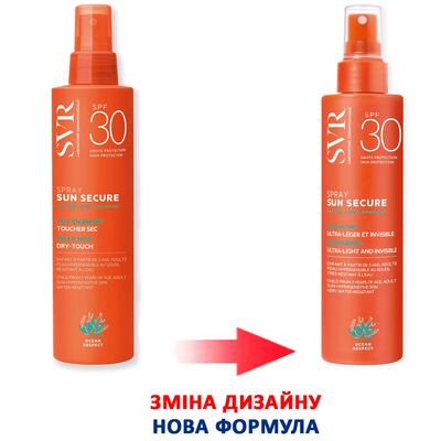 Спрей солнцезащитный SVR Sun Secure для лица и тела, SPF30+, 200 мл