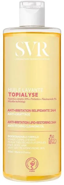 Олія очищуюча SVR Topialyse ліпідовідновлююча для сухої та чутливої шкіри схильної до атопії, 400 мл