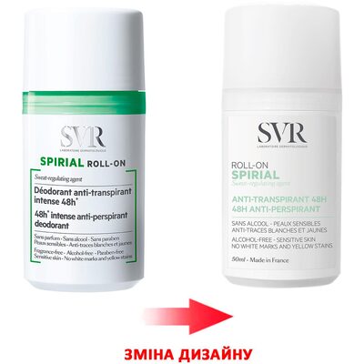 Дезодорант-антиперспирант роликовый SVR Spirial 48h, 50 мл