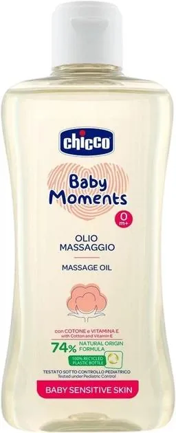 Олія для масажу Chicco Baby Moments дитяча для чутливої шкіри (10242.00), 200 мл