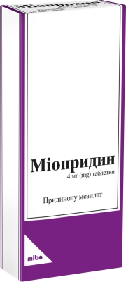 Міопридин таблетки по 4 мг №20 (10х2)