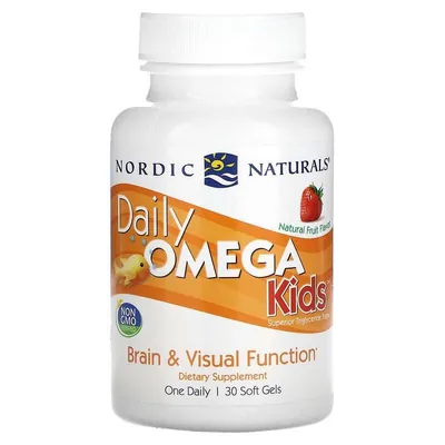 Омега Nordic Naturals Daily Omega Kids для дітей 500 мг, 30 м'ягких капсул