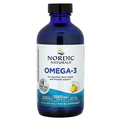 Омега-3 Nordic Naturals Omega-3 1560 мг, лимон, 237 мл