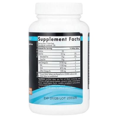 Омега Nordic Naturals Ultimate Omega Sport 2X 2150 мг, 60 мягких капсул