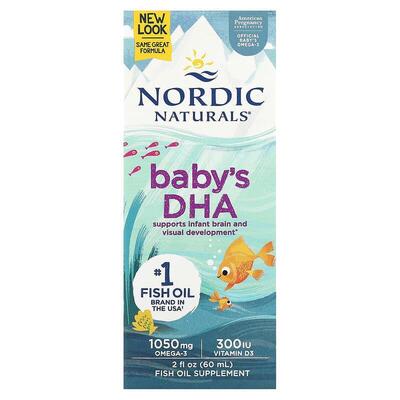 Докозагексаєнова кислота з вітаміном D3 Nordic Naturals Baby's DHA with Vitamin D3 для дітей, 60 мл