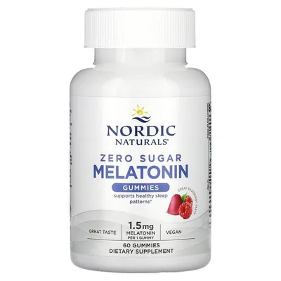 Мелатонін Nordic Naturals Melatonin Gummies 1,5 мг смак малини, жувальні пастилки №60