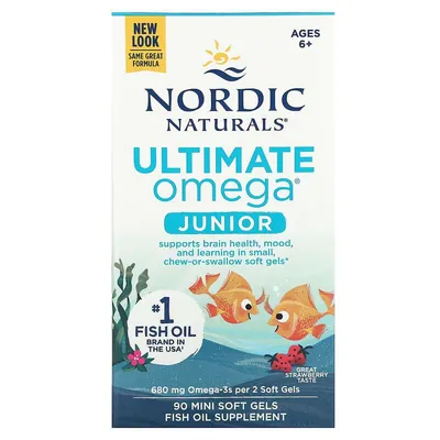 Омега Nordic Naturals Ultimate Omega Junior для підлітків 680 мг, 90 капсул