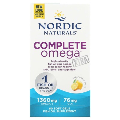 Омега-3 Nordic Naturals Complete Omega Xtra 1360 мг, лимон, 60 капсул