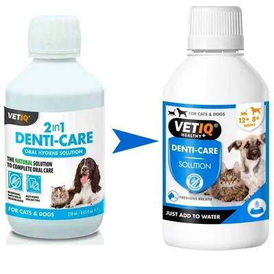 Розчин VetIQ Denti-Care для очищення зубів у котів та собак, 250 мл