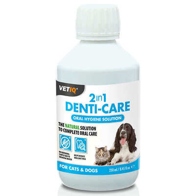 Раствор VetIQ Denti-Care для очистки зубов у кошек и собак, 250 мл