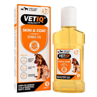 Масло VetIQ Skin and Coat для кожи и шерсти кошек и собак, 250 мл
