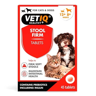 Добавка VetIQ Stool Firm при расстройствах пищеварения и против диареи для собак и кошек, 45 таблеток