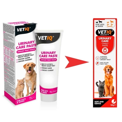 Паста VetIQ Urinary Care для поддержания здоровья мочевыводящих путей у кошек и собак, 100 г