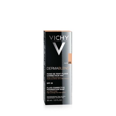 Тональный флюид Vichy Dermablend корректирующий, тон 25, SPF 28, 30 мл