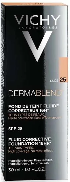 Тональний флюїд Vichy Dermablend SPF28 коригуючий тон 25, 30 мл