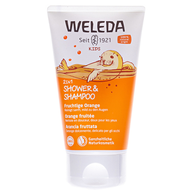 Шампунь-гель Weleda Kids 2 в 1 для детей Апельсин, 150 мл