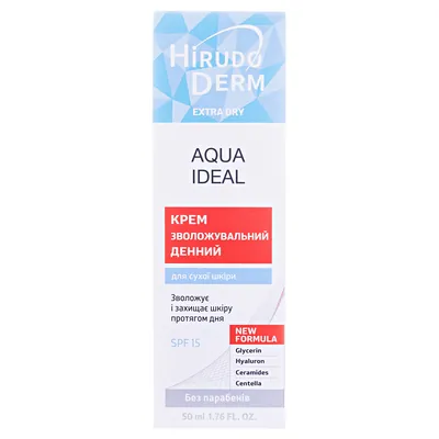 Крем для обличчя Hirudo Derm Extra Dry Aqua Ideal SPF15 денний зволожуючий, 50 мл