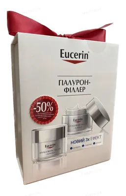 Набір для обличчя Eucerin Hyaluron-Filler + 3x Effect проти зморшок крем денний 50 мл + крем нічний 50 мл