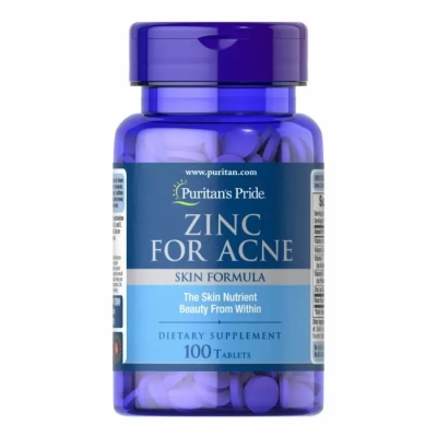 Цинк от акне Puritan's Pride Zinc for Acne, 100 таблеток