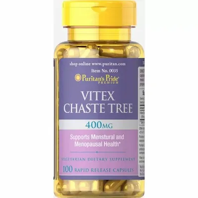 Вітекс священний Puritan's Pride Vitex Chaste Tree 400 мг, 100 капсул