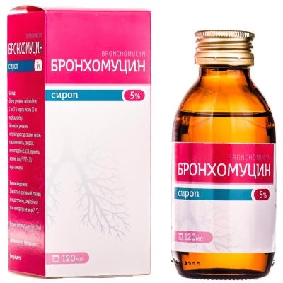 Бронхомуцин сироп 5 % по 120 мл во флак.