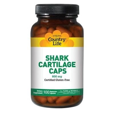 Акулий хрящ Country Life Shark Cartilage 800 мг, 100 капсул