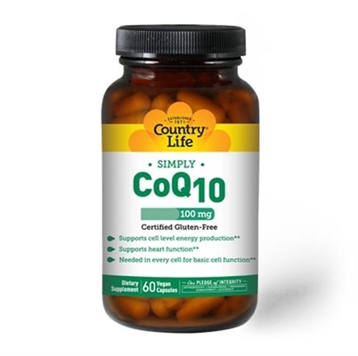 Коэнзим Q10 Country Life CoQ10 100 мг, веган, 60 капсул