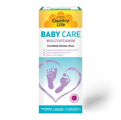 Мультивитамины Country Life Baby Care Multivitamin, детские, без глютена, 177 мл