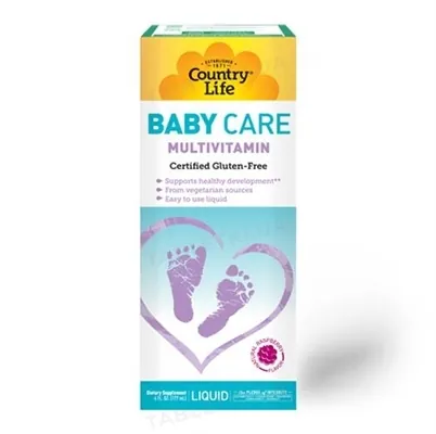 Мультивітаміни Country Life Baby Care Multivitamin, дитячі, без глютену, 177 мл
