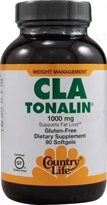 Кон'югована лінолева кислота Country Life CLA Tonalin 1000 мг, 90 м'яких капсул