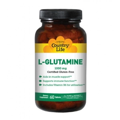 L-глютамин Country Life L-Glutamine 1000 мг, 60 таблеток
